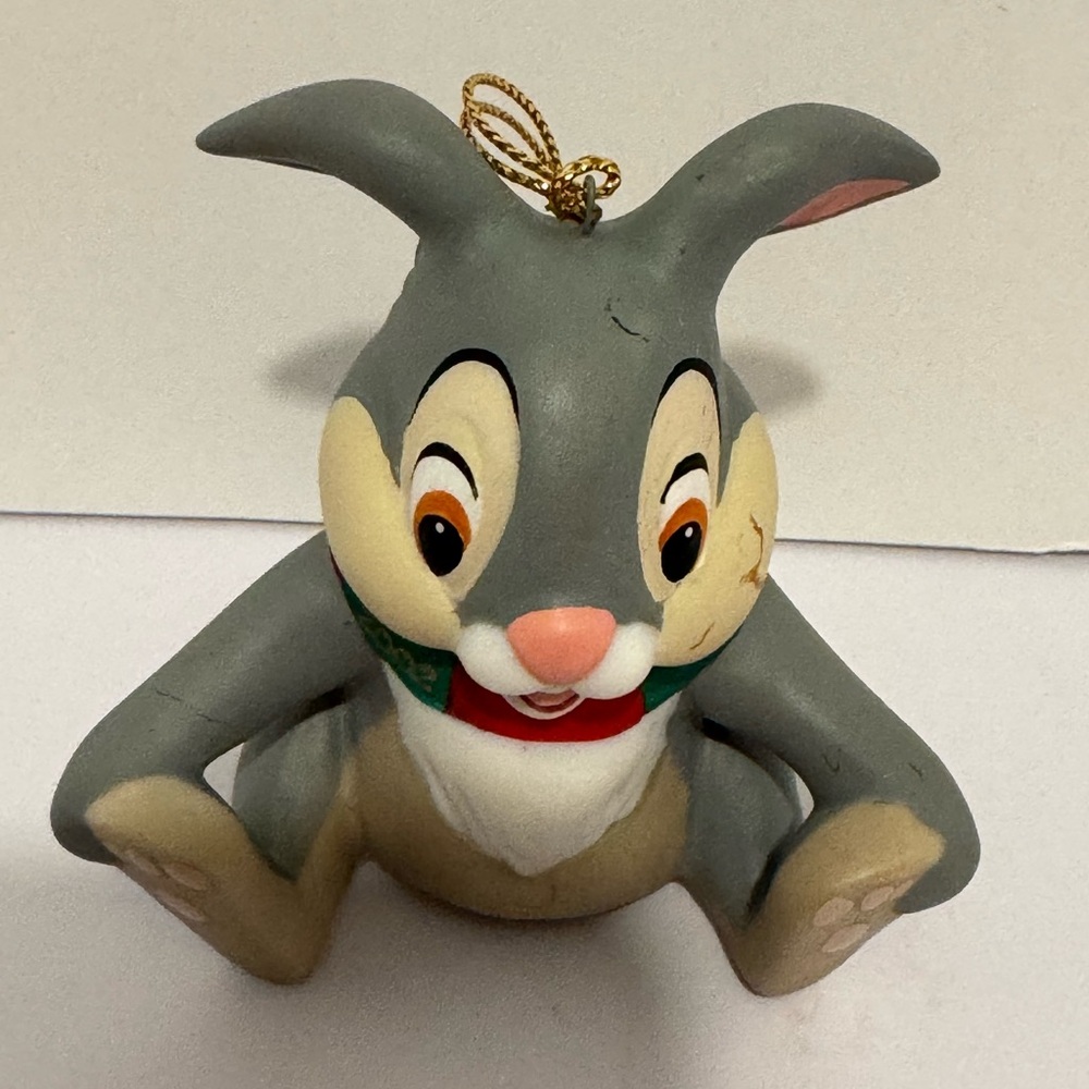 Vintage Disney Grolier Collection 2002 Thumper Ceramic Christmas Ornament